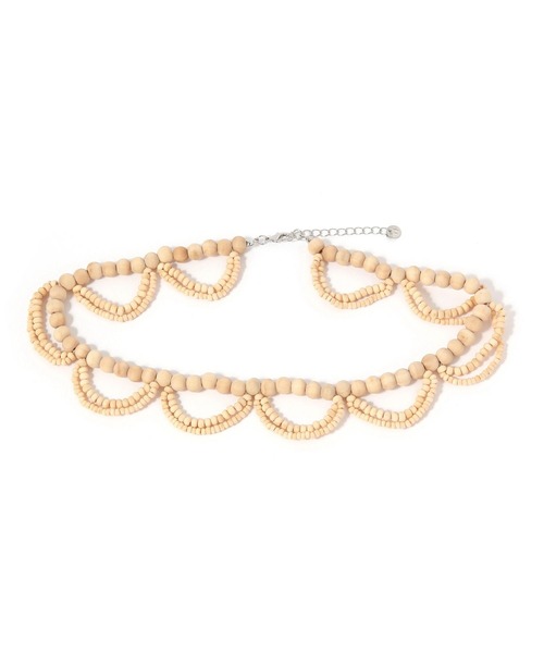 niko and...(ニコアンド)の「ビーズレース襟ネックレス(ネックレス・レディース・グレー/オレンジ/ブルー/ベージュ/ホワイト/レッド・0)」の3枚目の写真