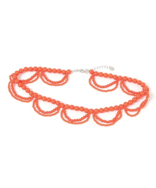 niko and...(ニコアンド)の「ビーズレース襟ネックレス(ネックレス・レディース・グレー/オレンジ/ブルー/ベージュ/ホワイト/レッド・0)」の10枚目の写真