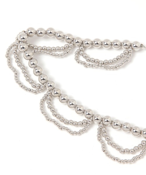 niko and...(ニコアンド)の「ビーズレース襟ネックレス(ネックレス・レディース・グレー/オレンジ/ブルー/ベージュ/ホワイト/レッド・0)」の12枚目の写真