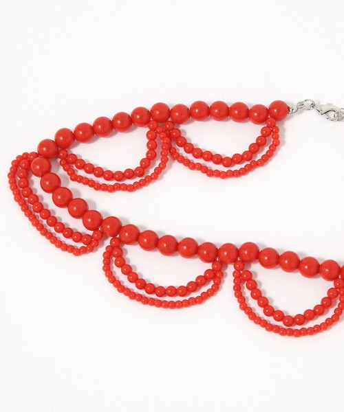 niko and...(ニコアンド)の「ビーズレース襟ネックレス(ネックレス・レディース・グレー/オレンジ/ブルー/ベージュ/ホワイト/レッド・0)」の17枚目の写真