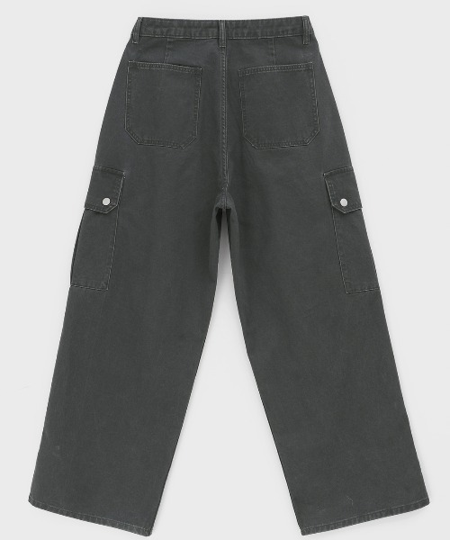 BLACKUP（ブラックアップ）の「[MADE] ビーニーカーゴ コットンパンツ（カーゴパンツ・レディース・アイボリー/チャコール・LARGE/SMALL/MEDIUM）」の20枚目の写真