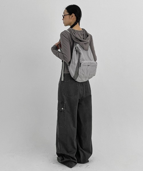 BLACKUP（ブラックアップ）の「[MADE] ビーニーカーゴ コットンパンツ（カーゴパンツ・レディース・アイボリー/チャコール・LARGE/SMALL/MEDIUM）」の13枚目の写真