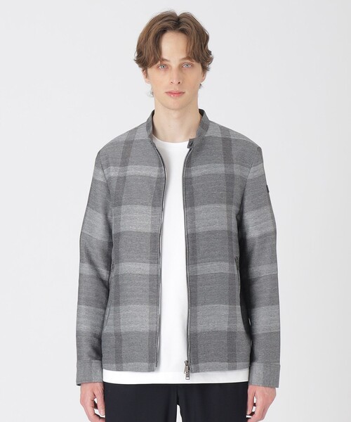 シャドークレストブリッジチェックカラミライダースブルゾン シャドークレストブリッジチェックカラミライダースブルゾン