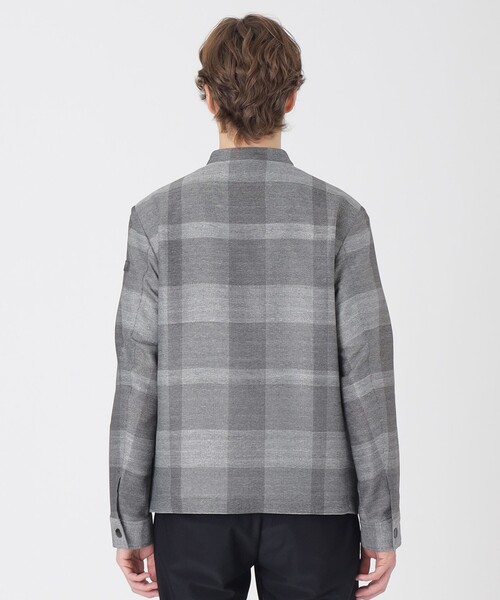 シャドークレストブリッジチェックカラミライダースブルゾン