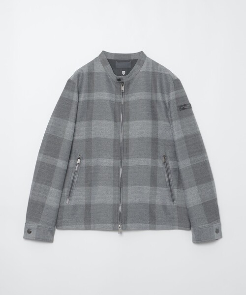 シャドークレストブリッジチェックカラミライダースブルゾン シャドークレストブリッジチェックカラミライダースブルゾン