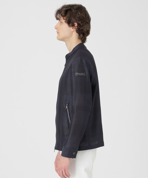 シャドークレストブリッジチェックカラミライダースブルゾン