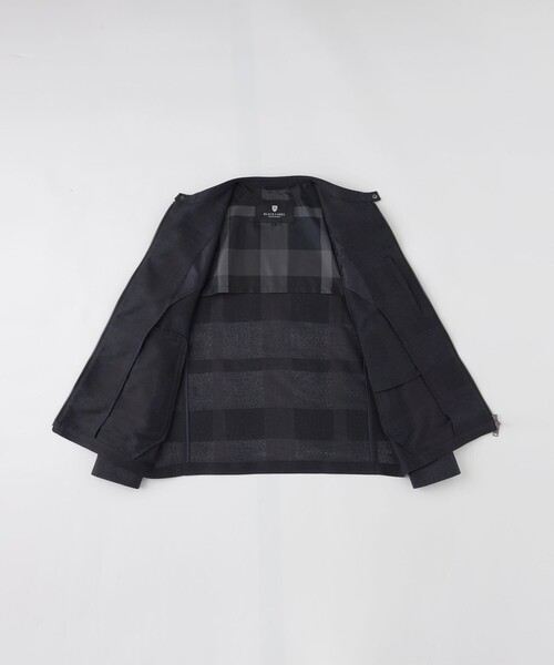 シャドークレストブリッジチェックカラミライダースブルゾン