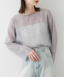 SENSE OF PLACE by URBAN RESEARCH | フロッキードットシアーブラウス(Tシャツ/カットソー)