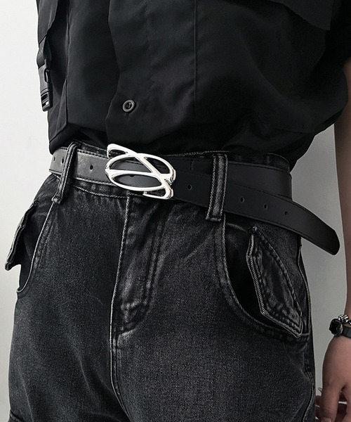 WESTSEA（ウエストシー）の「メタルバックル フェイクレザーベルト 個性的（ベルト・レディース・ブラック・FREE）」の3枚目の写真