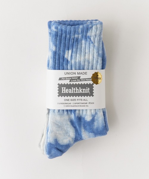 Healthknit(ヘルスニット)の「Healthknit/ヘルスニット タイダイ 靴下 2026新作 再入荷(ソックス/靴下・メンズ・ブルー/オレンジ・25-27/23-25)」の1枚目の写真