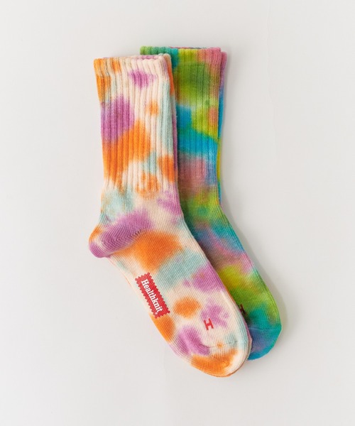 Healthknit(ヘルスニット)の「Healthknit/ヘルスニット タイダイ 靴下 2026新作 再入荷(ソックス/靴下・メンズ・ブルー/オレンジ・25-27/23-25)」の13枚目の写真