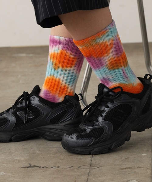 Healthknit(ヘルスニット)の「Healthknit/ヘルスニット タイダイ 靴下 2026新作 再入荷(ソックス/靴下・メンズ・ブルー/オレンジ・25-27/23-25)」の18枚目の写真