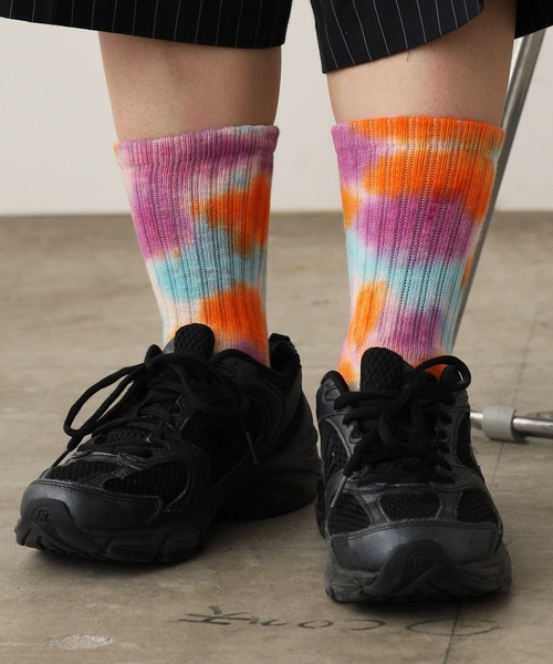 Healthknit(ヘルスニット)の「Healthknit/ヘルスニット タイダイ 靴下 2026新作 再入荷(ソックス/靴下・メンズ・ブルー/オレンジ・25-27/23-25)」の19枚目の写真