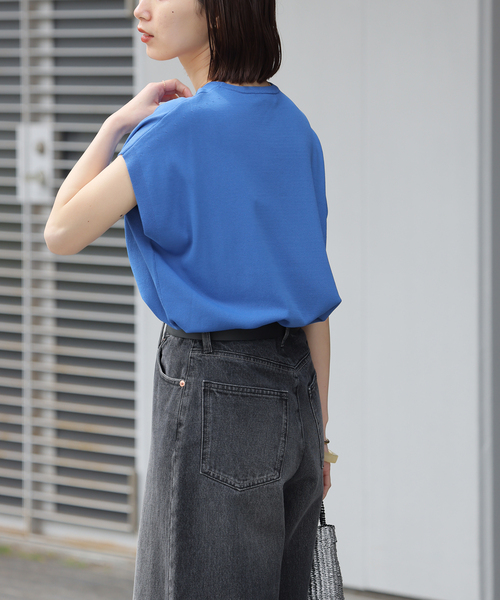 JOURNAL STANDARD relume(ジャーナルスタンダード レリューム)の「《追加》接触冷感 / ウォッシャブルクールプルオーバー(ニット/セーター・レディース・ライトグレー/ブラック/ブルー・FREE)」の6枚目の写真