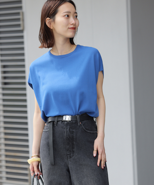 JOURNAL STANDARD relume(ジャーナルスタンダード レリューム)の「《追加》接触冷感 / ウォッシャブルクールプルオーバー(ニット/セーター・レディース・ライトグレー/ブラック/ブルー・FREE)」の8枚目の写真