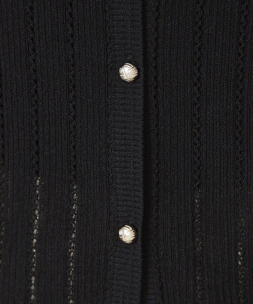 ITS'DEMO(イッツデモ)の「【手洗い可】透かし編みクルーカーデ(カーディガン/ボレロ・レディース・オフホワイト/ブラック/サックスブルー/レッド系1・00)」の11枚目の写真