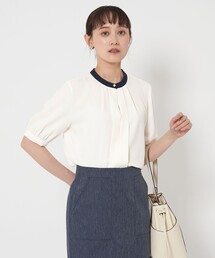 シャツブラウス トップス レディース 春 夏 バイカラートップス バイカラー シャツ ブラウス カットソー 半袖 リボン レース襟 大きいサイズ 3L 4L 5L 黒 春夏 楽天市場】バイカラー シャツ ブラウス トップス レディース 春