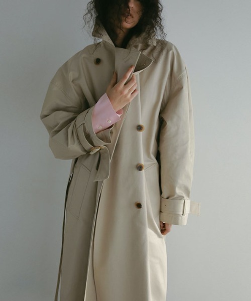 ETRE TOKYO ベージュ ダブルブレスト ポンチョ　トレンチコート ETRE TOKYO ベージュ ダブルブレスト ポンチョ トレンチコート