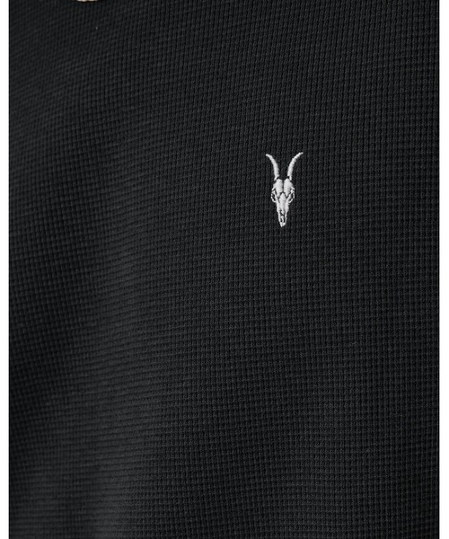 ALLSAINTS(オールセインツ)の「ELLIS WAFFLE TEXTURE CREW NECK T-SHIRT | ELLIS ワッフル テクスチャー クルー ネック Tシャツ(Tシャツ/カットソー・メンズ・ブラック・XS/S/M/L)」の4枚目の写真