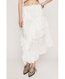 SLY | COTTON LACED WRAP DESIGN L/SK コットンレース ドラップ デザイン ロングスカート(スカート)