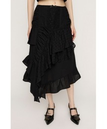 SLY | COTTON LACED WRAP DESIGN L/SK コットンレース ドラップ デザイン ロングスカート(スカート)