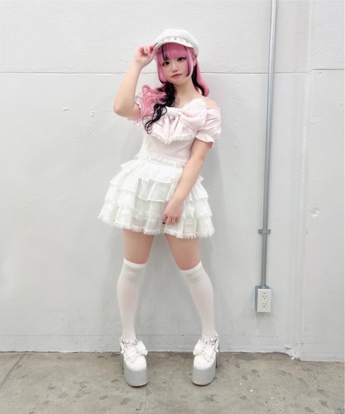 Ank Rouge(アンクルージュ)の「フリフリティアードスカパン(スカート・レディース・ブルー/ブラック/ホワイト・M)」の19枚目の写真