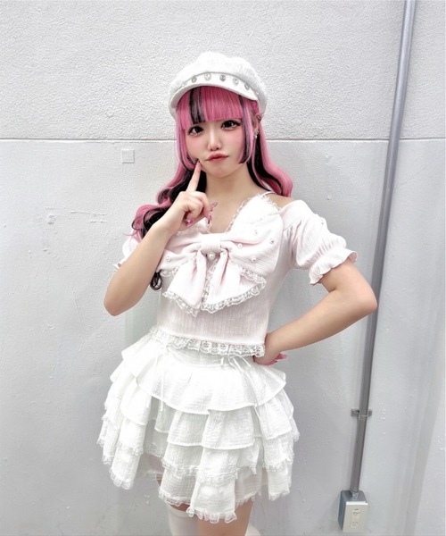 Ank Rouge(アンクルージュ)の「フリフリティアードスカパン(スカート・レディース・ブルー/ブラック/ホワイト・M)」の22枚目の写真
