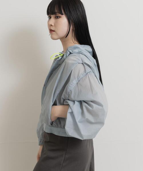 THE GOODLAND MARKET（ザグッドランドマーケット）の「cwtch　2WAY SHEER BLOUSON（ブルゾン・レディース・ピンク/ライトグレー/ライトブルー・FREE）」の6枚目の写真