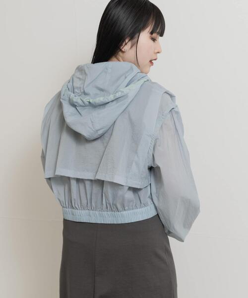 THE GOODLAND MARKET（ザグッドランドマーケット）の「cwtch　2WAY SHEER BLOUSON（ブルゾン・レディース・ピンク/ライトグレー/ライトブルー・FREE）」の7枚目の写真