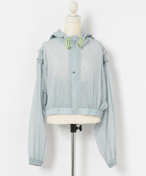 THE GOODLAND MARKET（ザグッドランドマーケット）の「cwtch　2WAY SHEER BLOUSON（ブルゾン・レディース・ピンク/ライトグレー/ライトブルー・FREE）」の11枚目の写真