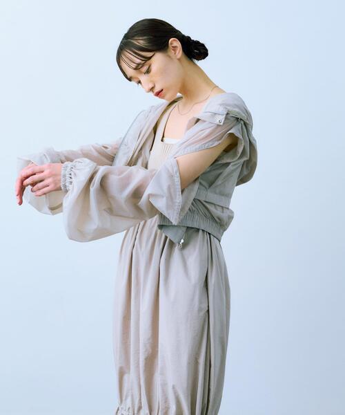 THE GOODLAND MARKET（ザグッドランドマーケット）の「cwtch　2WAY SHEER BLOUSON（ブルゾン・レディース・ピンク/ライトグレー/ライトブルー・FREE）」の13枚目の写真