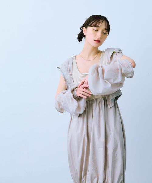 THE GOODLAND MARKET（ザグッドランドマーケット）の「cwtch　2WAY SHEER BLOUSON（ブルゾン・レディース・ピンク/ライトグレー/ライトブルー・FREE）」の14枚目の写真