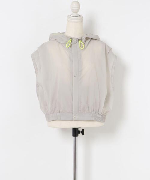 THE GOODLAND MARKET（ザグッドランドマーケット）の「cwtch　2WAY SHEER BLOUSON（ブルゾン・レディース・ピンク/ライトグレー/ライトブルー・FREE）」の20枚目の写真
