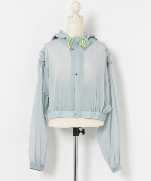 THE GOODLAND MARKET(ザグッドランドマーケット)の「cwtch 2WAY SHEER BLOUSON(ブルゾン・レディース・ピンク/ライトグレー/ライトブルー・FREE)」の20枚目の写真