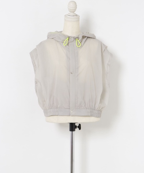 THE GOODLAND MARKET(ザグッドランドマーケット)の「cwtch 2WAY SHEER BLOUSON(ブルゾン・レディース・ピンク/ライトグレー/ライトブルー・FREE)」の10枚目の写真