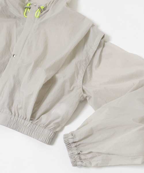 THE GOODLAND MARKET(ザグッドランドマーケット)の「cwtch 2WAY SHEER BLOUSON(ブルゾン・レディース・ピンク/ライトグレー/ライトブルー・FREE)」の13枚目の写真