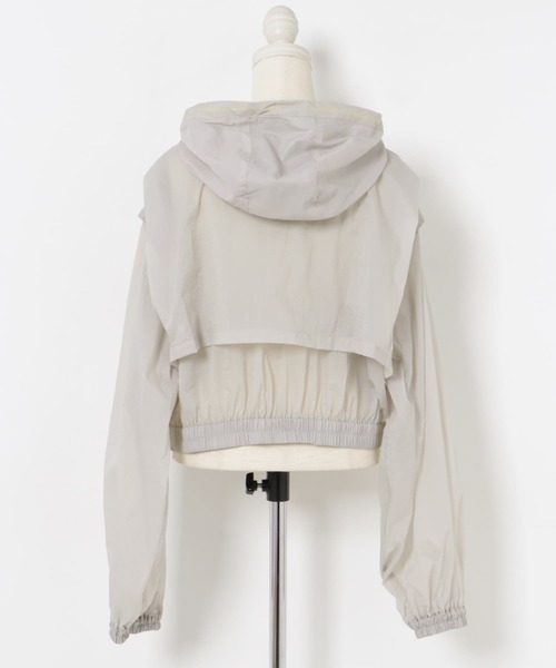 THE GOODLAND MARKET(ザグッドランドマーケット)の「cwtch 2WAY SHEER BLOUSON(ブルゾン・レディース・ピンク/ライトグレー/ライトブルー・FREE)」の15枚目の写真