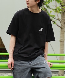 【CAPTAIN STAG/キャプテンスタッグ】ワンポイント刺繍ロゴ ポケット付き 半袖Ｔシャツ