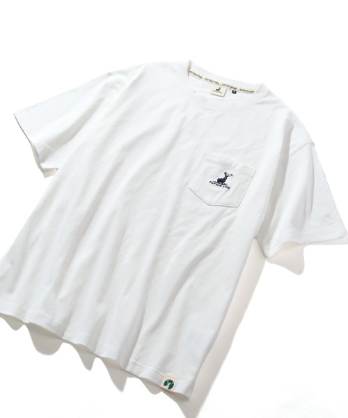CAPTAIN STAG（キャプテンスタッグ）の「【CAPTAIN STAG/キャプテンスタッグ】ワンポイント刺繍ロゴ ポケット付き 半袖Ｔシャツ（Tシャツ/カットソー・メンズ・杢グレー/グリーン/ブルー/オフホワイト/ネイビー/ブラック・LL/L/M）」の17枚目の写真