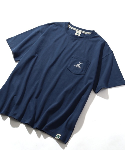 CAPTAIN STAG（キャプテンスタッグ）の「【CAPTAIN STAG/キャプテンスタッグ】ワンポイント刺繍ロゴ ポケット付き 半袖Ｔシャツ（Tシャツ/カットソー・メンズ・杢グレー/グリーン/ブルー/オフホワイト/ネイビー/ブラック・LL/L/M）」の13枚目の写真