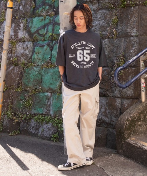 WEGO(ウィゴー)の「WEGO/【25年春夏新作】ナンバリングフットボールT(Tシャツ/カットソー・メンズ・ワイン/スミクロ・MEDIUM/LARGE)」の10枚目の写真