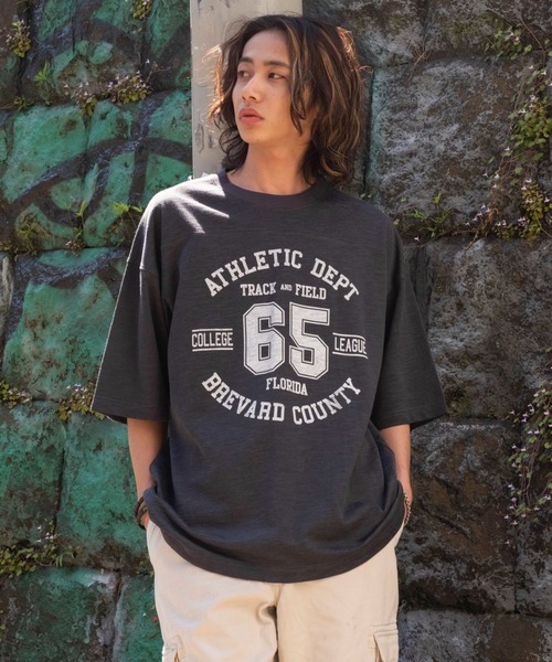 WEGO(ウィゴー)の「WEGO/【25年春夏新作】ナンバリングフットボールT(Tシャツ/カットソー・メンズ・ワイン/スミクロ・MEDIUM/LARGE)」の6枚目の写真