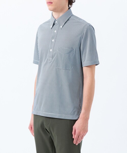 MACKINTOSH PHILOSOPHY（ﾏｯｷﾝﾄｯｼｭ ﾌｨﾛｿﾌｨｰ）の「トロッター 鹿の子ジャージー プリント柄バリエーション ボタンダウンポロ（ポロシャツ・メンズ・ネイビー/グレー系その他/ブルー/ブルー系その他7/ブルー系その他2/オフホワイト/ダークネイビー・40/38/42）」の14枚目の写真