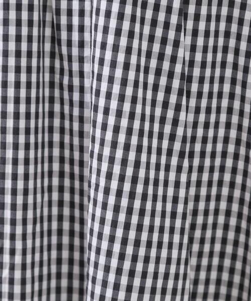 couture brooch（クチュールブローチ）の「【大人可愛い・ゴム仕様】ギンガムチェック　タック＆ギャザースカート（スカート・レディース・ブラック系1/ネイビー系1・40/38/36/42）」の22枚目の写真