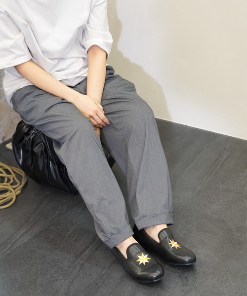 THRIFTY LOOK（スリフティールック）の「THRIFTY LOOK / スリフティールック "VALERO STAR" OPERA SHOES バレロスター 星 刺しゅう ナバホ オペラシューズ（バレエシューズ・メンズ・ブラック系その他/ブラック・6/9/10/5）」の3枚目の写真