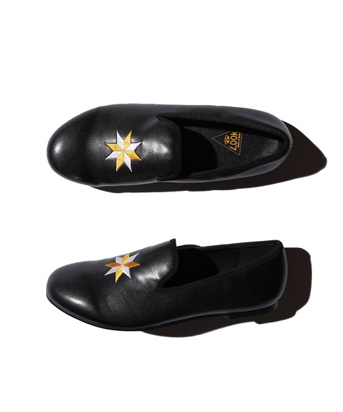 THRIFTY LOOK（スリフティールック）の「THRIFTY LOOK / スリフティールック "VALERO STAR" OPERA SHOES バレロスター 星 刺しゅう ナバホ オペラシューズ（バレエシューズ・メンズ・ブラック系その他/ブラック・6/9/10/5）」の6枚目の写真