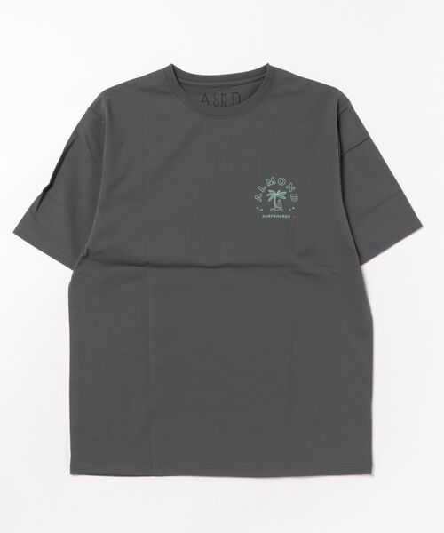 ALMOND(アーモンド)の「PARADISE UTILITY S/S TEE アーモンドプリント水陸両用ユーティリティ半袖Tシャツ(Tシャツ/カットソー・メンズ・チャコールグレー・LARGE)」の1枚目の写真