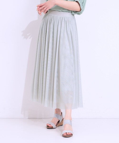 DRESKIP(ドレスキップ)の「【S-LL】歩くたび揺れる姿が美しい とろみチュールスカート(スカート・レディース・チャコールグレー/ライトグレー/ダークブラウン・01/02/03/04)」の13枚目の写真