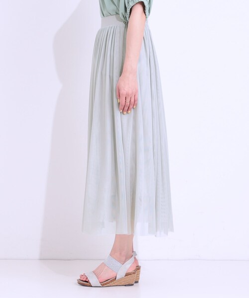DRESKIP(ドレスキップ)の「【S-LL】歩くたび揺れる姿が美しい とろみチュールスカート(スカート・レディース・チャコールグレー/ライトグレー/ダークブラウン・01/02/03/04)」の17枚目の写真
