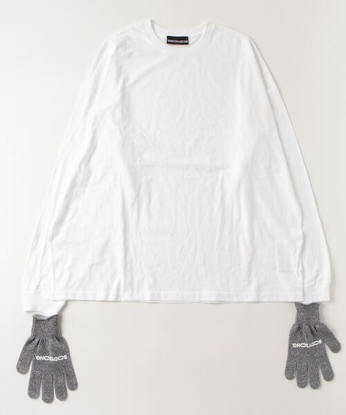 bodysong.（ボディソング）の「BODYSONG./ボディソング/TEE/TRIPLE WITH GLOVES /REFLECTIVE（Tシャツ/カットソー・メンズ・ホワイト・F）」の6枚目の写真